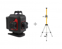 Лазерный уровень RGK PR-4D Red с красным лучом + RGK CG-2 - распорная штанга-штатив